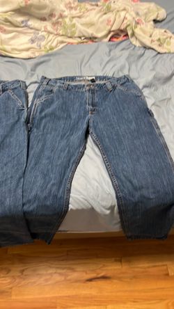 men jeans carhartt wear one time like new size 34-32 asking $20
