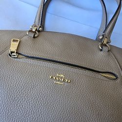 Coach Brown Leather Prarie Satchel Purse !