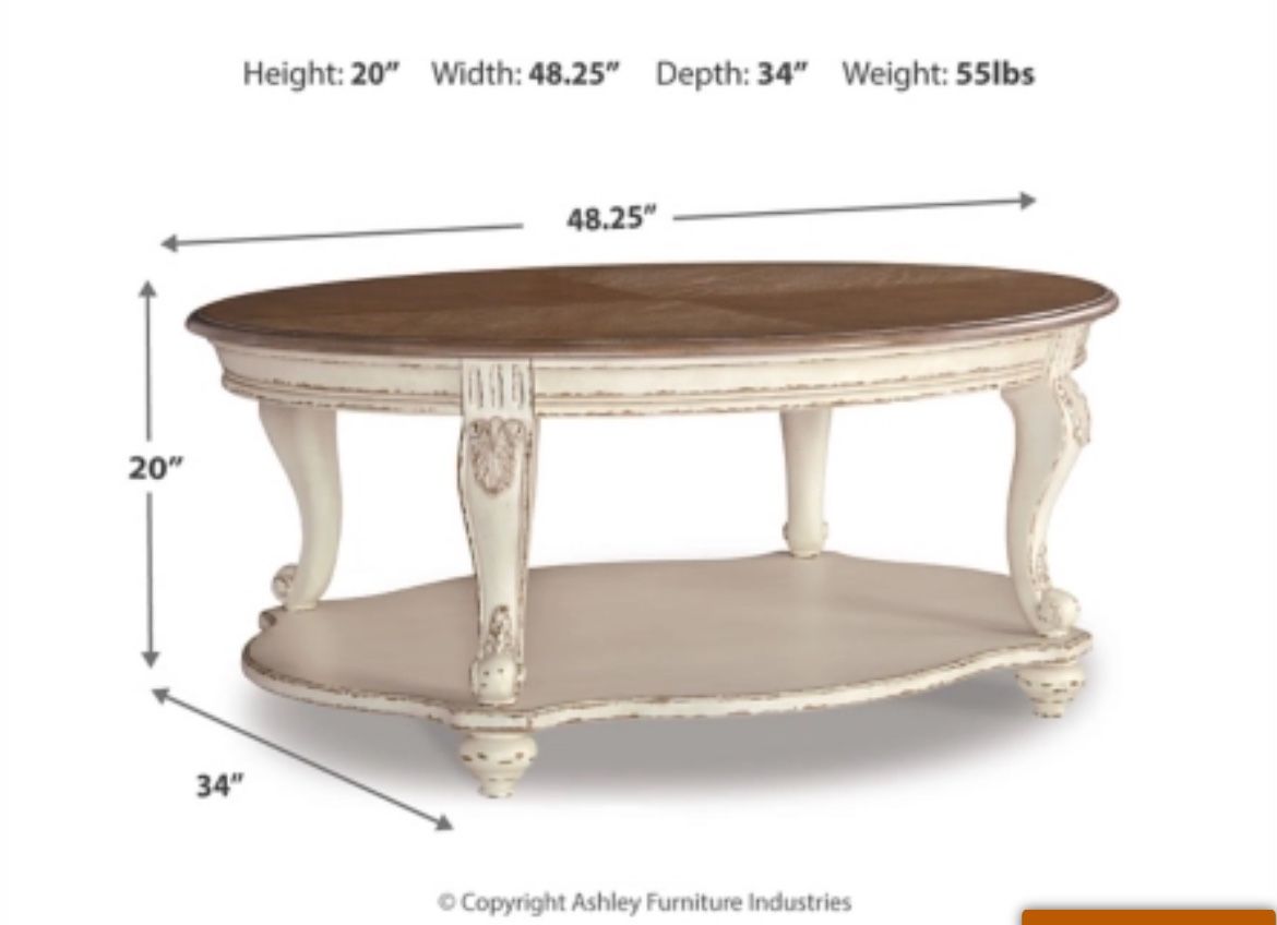 Ashley’s Distressed Style Coffee Table