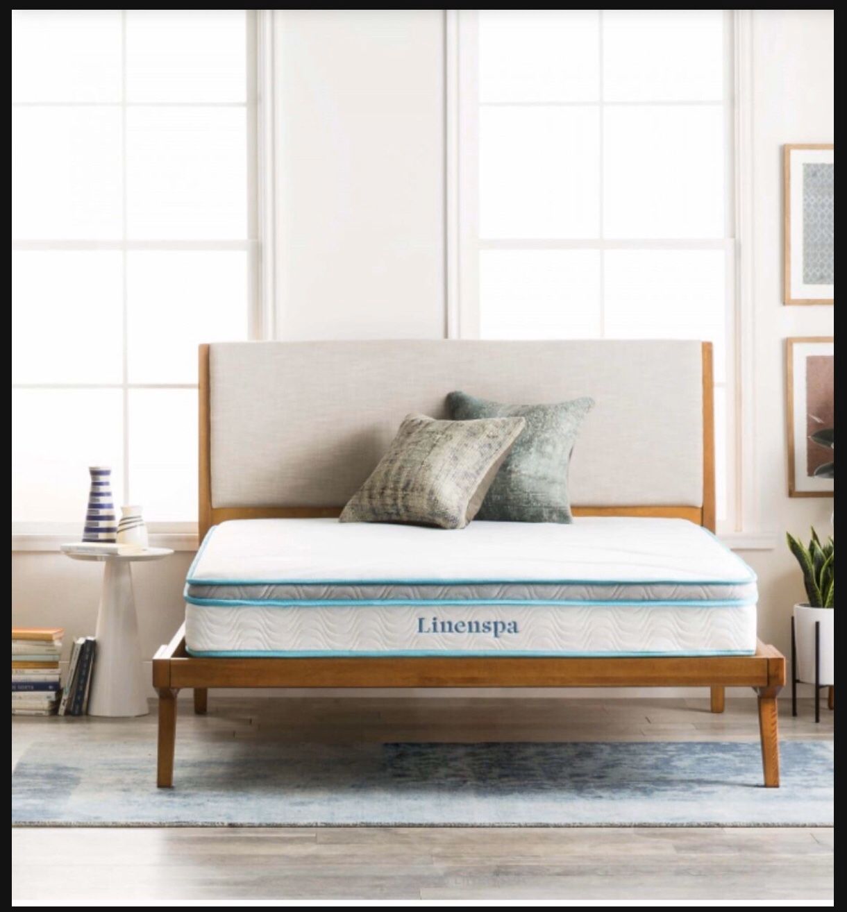 Linenspa 8” Memory Foam Hybrid Medium Firm Mattress, Twin