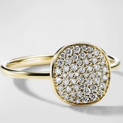 Ippolita Small Flower Ring in 18K yellow Gold with Diamonds