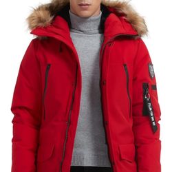 Men’s Warm Winter Duck Down Parka Jacket 