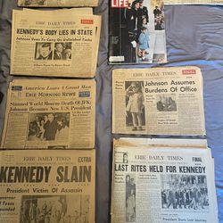 JFK Assassination News Papers  