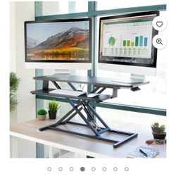 Black electric height adjustable Standing Table/ Desktop