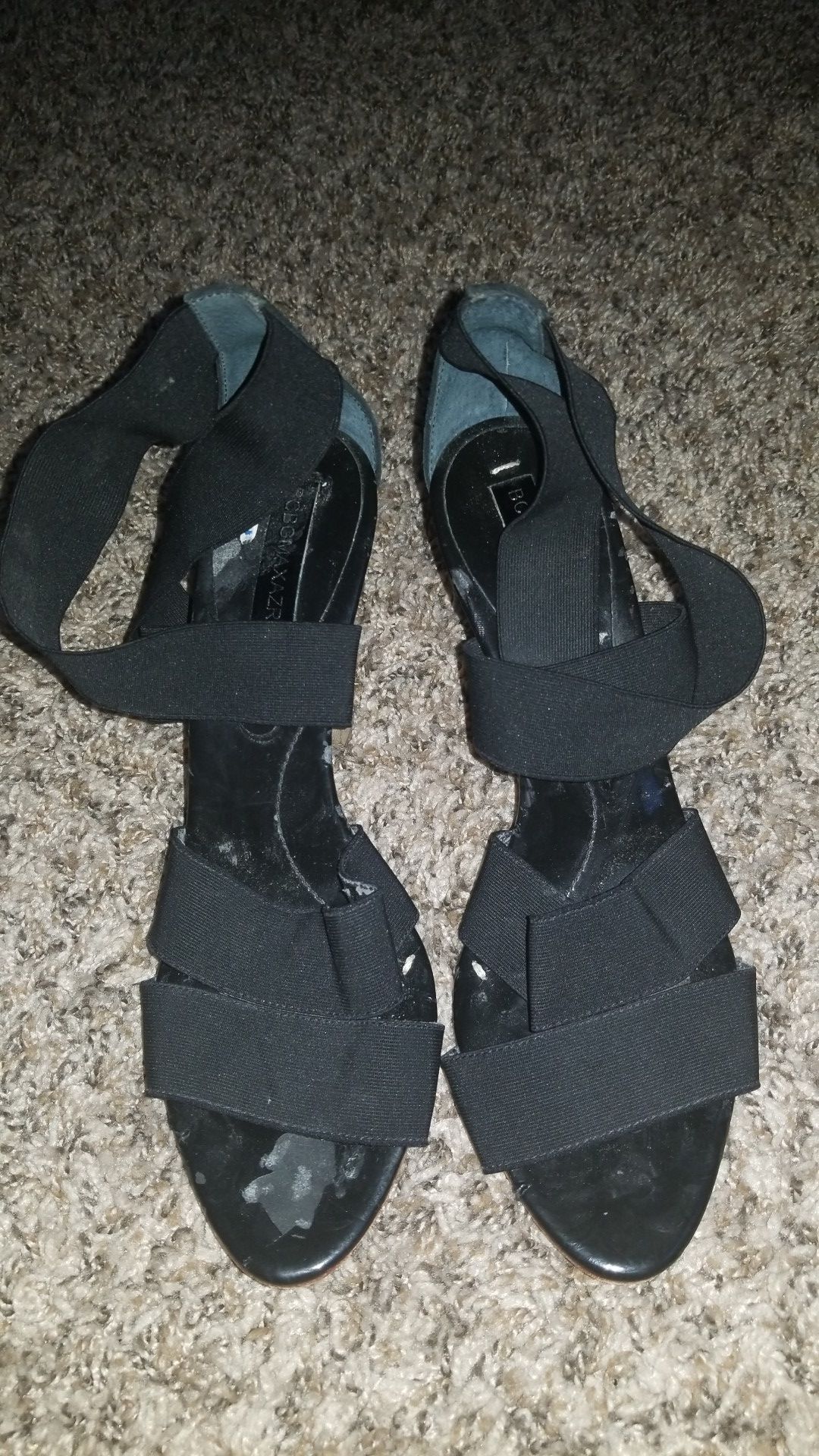 Black brown heels size 7