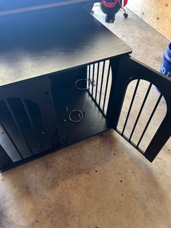Black Wooden Dog Crate Furniture