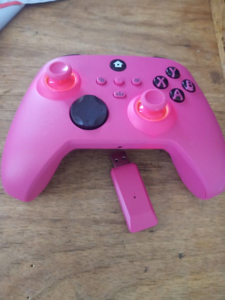 XBOX ONE CONTROLLER LED LIGHT WIRELESS COMPATIBLE WITH XBOX ONE X/S SERIES X/S RECHARGEABLE DEEP PINK
