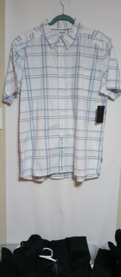Hurley FRANKIE STRETCH Mens XL Short Sleeve Button Shirt NEW $55