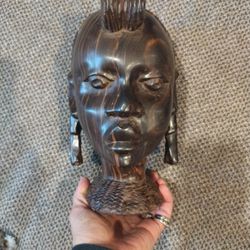 Hand Carved African Head Piece