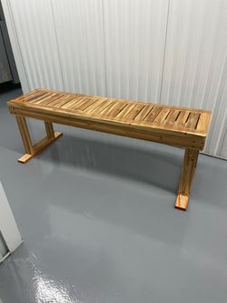 Wood benches