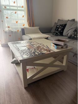 White coffee table