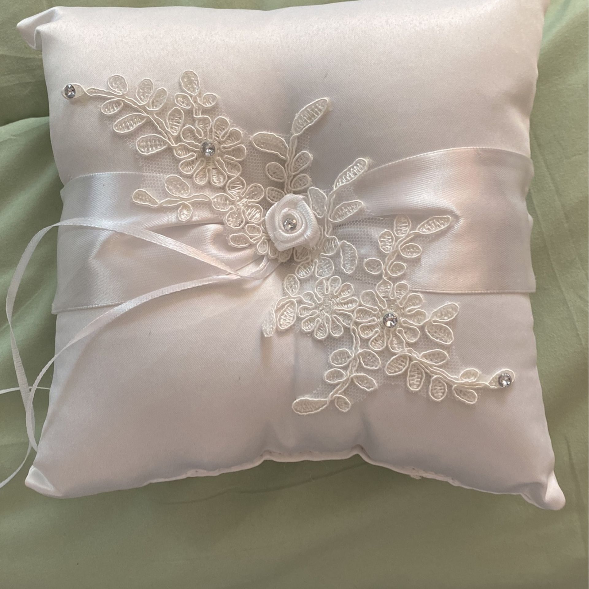 Ring Bearer Pillow White
