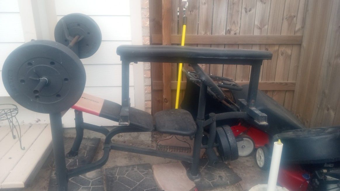 Two Benches With Weights