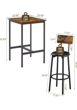 High table and chair