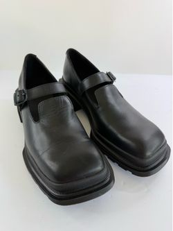 Dr Martens Maybole MJ Mary Jane Black Leather Square Toe Chunky Womens Size 10
