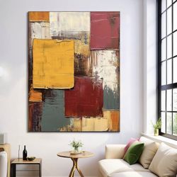 Abstract Oil Painting Wall Art, Canvas Wall Decor