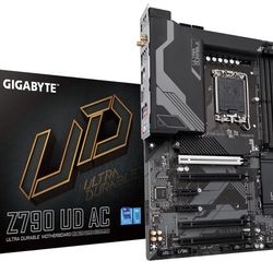 GIGABYTE Z790 UD AC (LGA 1700/ Intel Z790/ ATX/ DDR5/Triple M.2/ PCIe 5.0/USB 3.2 Gen2X2 Type-C/Intel Wi-Fi/ 2.5GbE LAN/PCIe EZ-Latch/Multi-Key/Mother