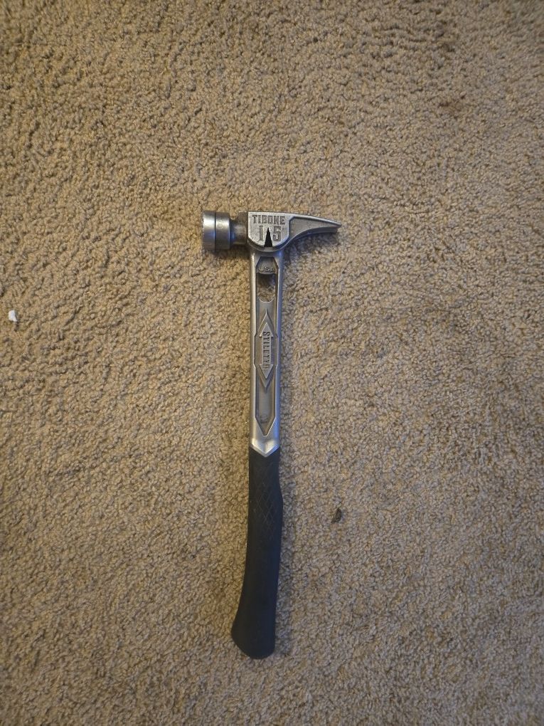 Stiletto TiBone 15 Oz. Milled-Face Framing Hammer with Curved Titanium Handle