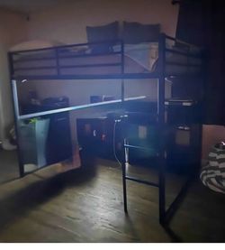 Full size metal loft bed