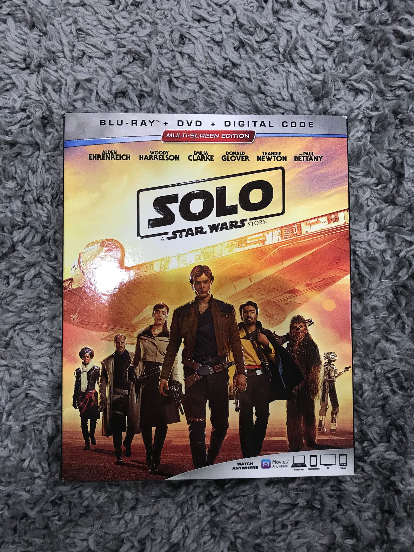 New solo Star Wars Blu Ray dvd digital copy combo