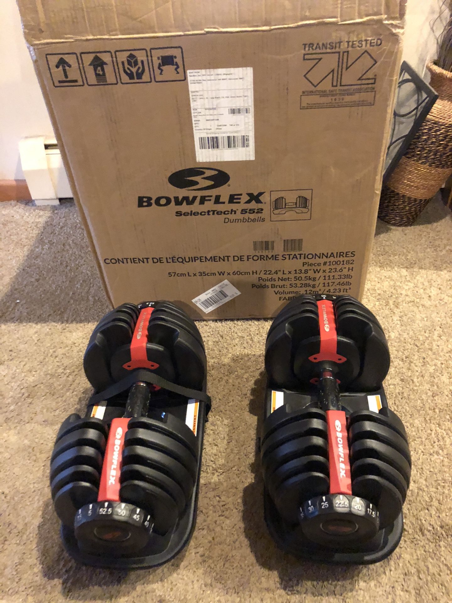 Bowflex 552 Adjustable Dumbbell SelectTech Set NEW