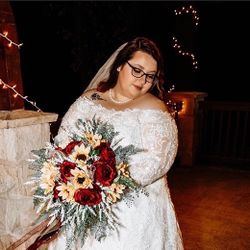 Wedding Dress And Cathedral Veil