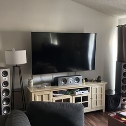 TV, Speakers & Receiver.