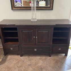 Solid Wood TV Stand / Dining Buffet Storage Cabinet