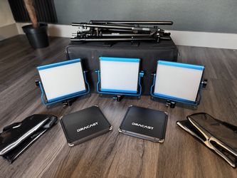 Dracast 3-light LED daylight kit with stands and cases