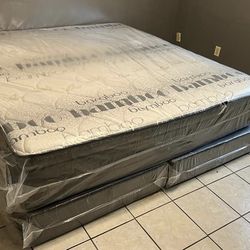 NEW MATTRESS KING SIZE PILLOW TOP WITH BOX SPRING