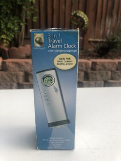 3 in 1 Travel Alarm Clock with Flashlight and Nightlight