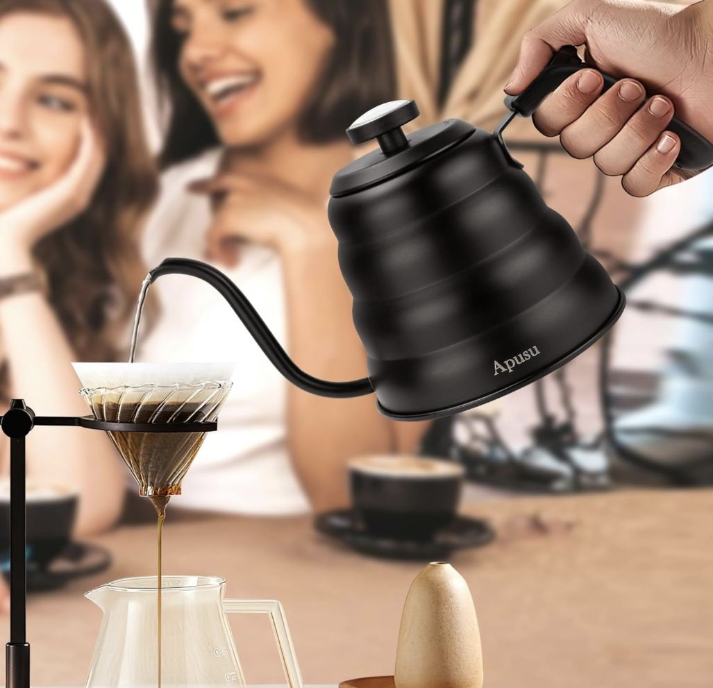 Gooseneck Tea Kettle with Thermometer For Pour Over Coffee Or Whatever!