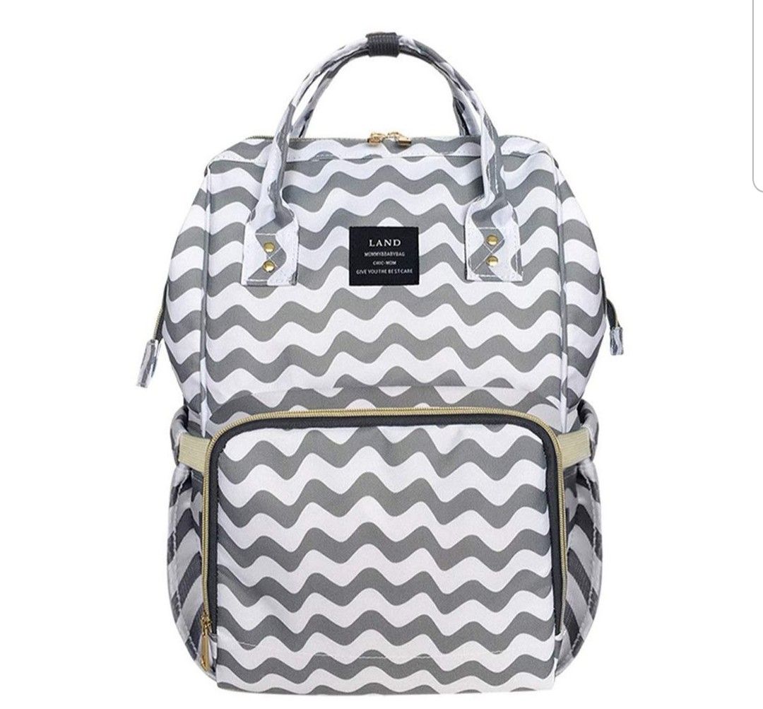 NEW!!Swiggle Grey and white diaper bag