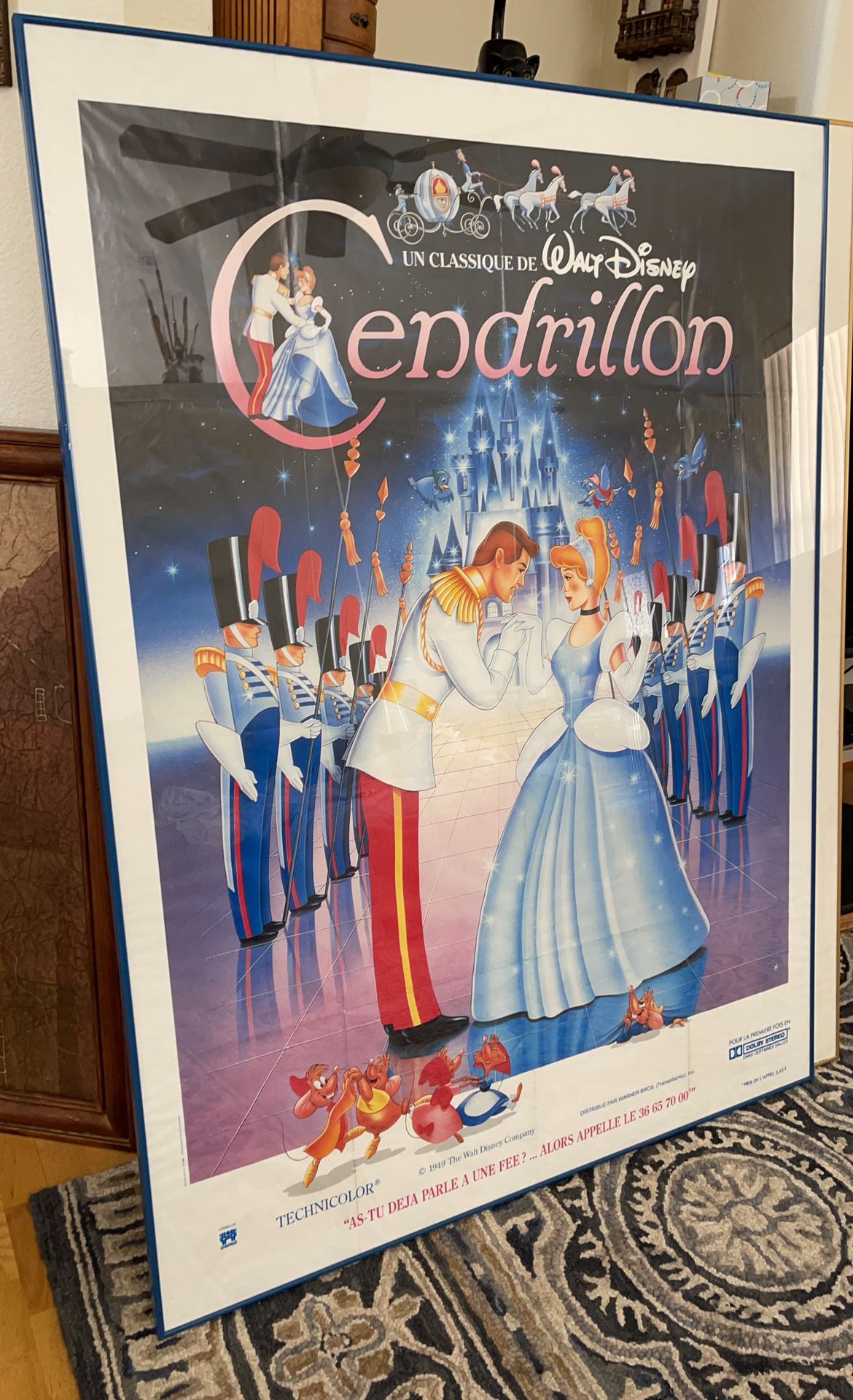 Disney - Cinderella Vintage Framed Movie Poster - French