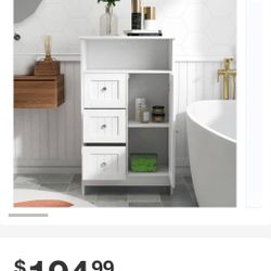White Flat Panel Stock Bath and Kitchen Cabinet with Glazed Finish (23.62 in. x 11.8 in. x 39.57 in

