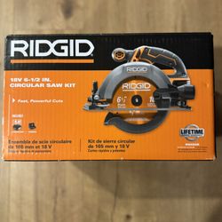 RIDGID 18V Cordless 6-1/2-in. Circular Saw Kit with 4.0 Ah Battery and Charger