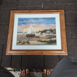 Sailboat and Shore Print