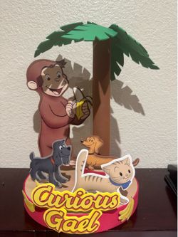 Curious George birthday party centerpieces