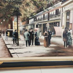 Parishioners street on canvas