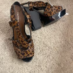 Leopard Print Platform Wedges