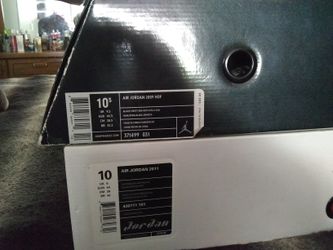Jordan 2009 Hof in black and white and Jordan 2011 vnds size 10 on the 2011 and 10.5 on hof