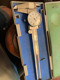 Mitutoyo Dial Caliper 0-6 in +/-0.0010 in Accuracy 0.001 in White Dial MPN 84