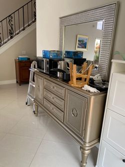 Dresser and mirror