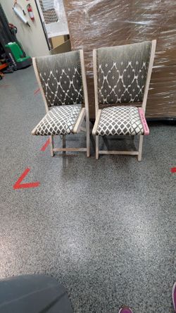 Anthropology set of 2 folding Deck Chairs.  See description below