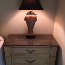 Big marble top beige/ brown Night Stand