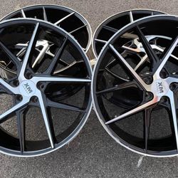22X10  INCH WHEELS  5LUG FITS HONDA CAMRY,  FORD EXPLORER, HELLCAT, AND DODGE CHARGER , LUG PATTERN 5x4.5 (5x114.3mm)  (PRICE NEGOTIABLE)  22X10 RINES
