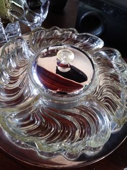 1957. Large Lasy Susan glass in perfect condition no chips or cracks