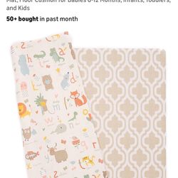 Baby Care Play Mat (Large, Moroccan - Beige) 82'' x 55'