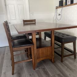 Dining Table With Chairs And Bench