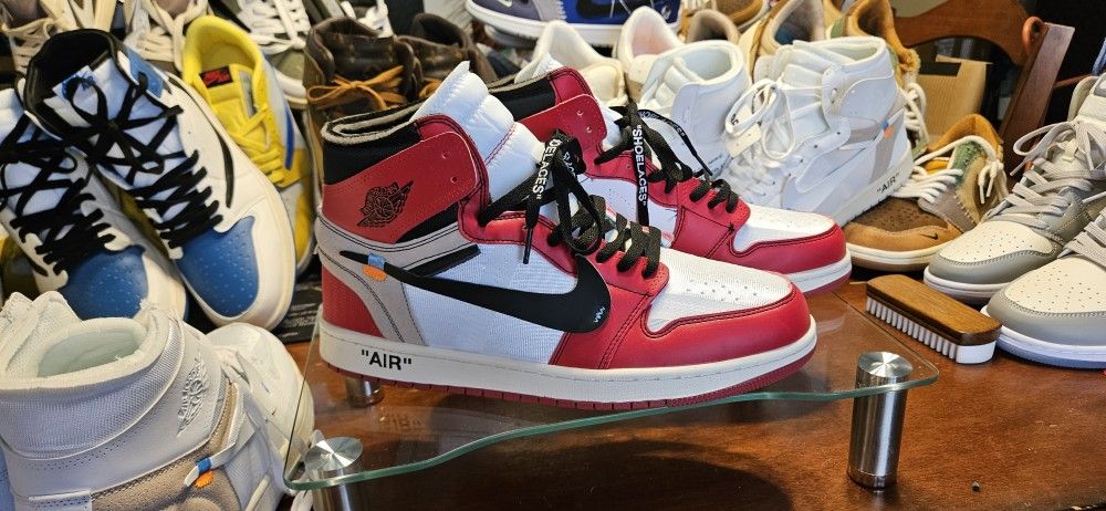 Off-white Jordan 1 high, ' BRED' SZ 12 & 13
